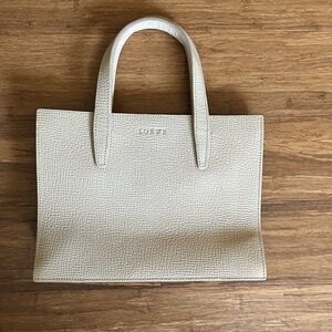 Loewe Textured Cream Small Tote Bag